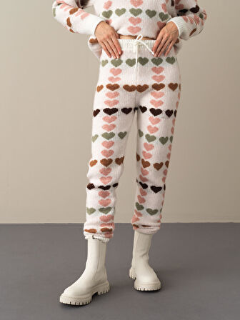 Xint Pembe Regular Fit Triko Pantolon