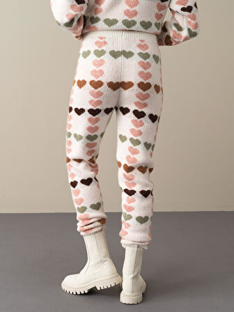 Xint Pembe Regular Fit Triko Pantolon