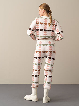 Xint Pembe Regular Fit Triko Pantolon