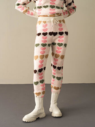 Xint Ekru Regular Fit Triko Pantolon