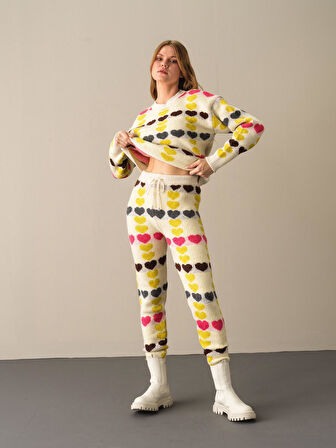 Xint Sarı Regular Fit Triko Pantolon