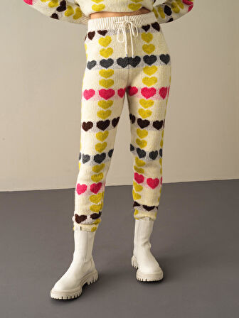 Xint Sarı Regular Fit Triko Pantolon