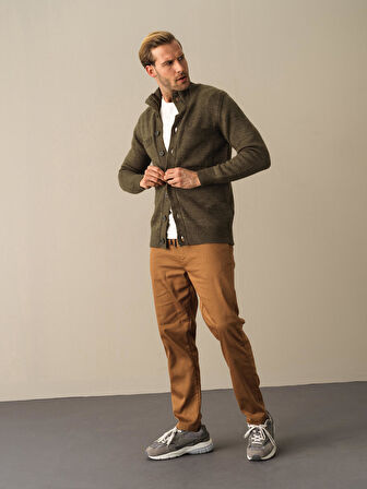 Xint Haki Düğmeli Cep Detaylı Hırka