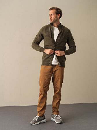 Xint Haki Düğmeli Cep Detaylı Hırka