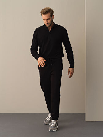 Xint Siyah Basic Sweat Pantolon