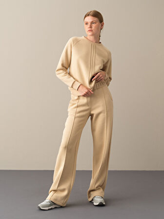 Xint Bej Regular Fit Sweat Pantolon