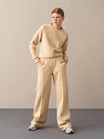 Xint Bej Regular Fit Sweat Pantolon