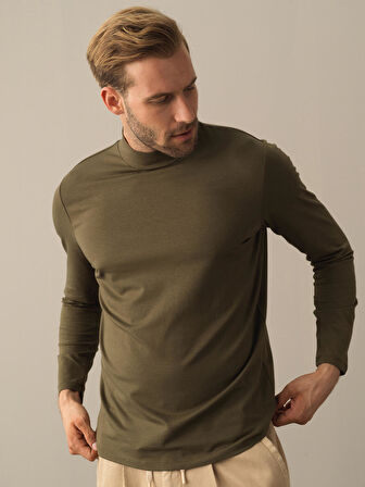 Xint Haki Slim Fit Modal Basic Tişört