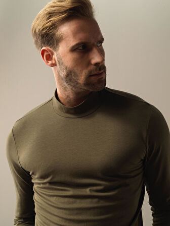 Xint Haki Slim Fit Modal Basic Tişört