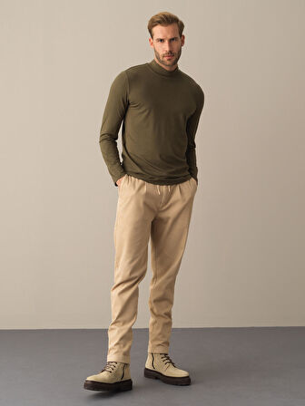 Xint Haki Slim Fit Modal Basic Tişört