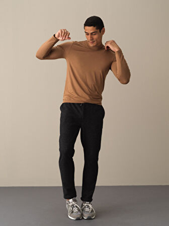 Xint Camel Slim Fit Modal Basic Tişört