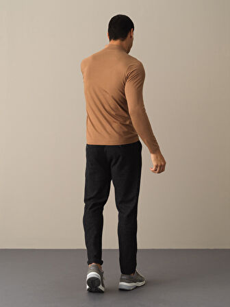 Xint Camel Slim Fit Modal Basic Tişört