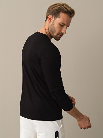 Xint Siyah Modal Basic Tişört