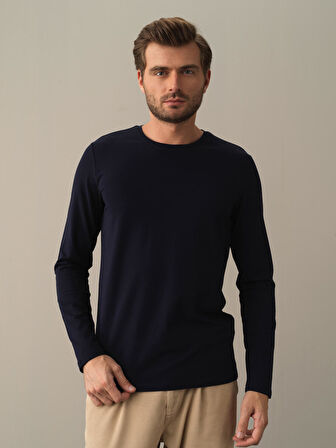 Xint Lacivert Modal Basic Tişört