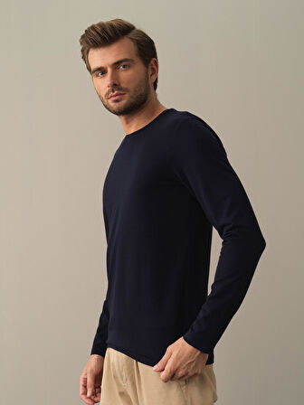 Xint Lacivert Modal Basic Tişört