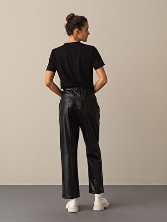 Xint Siyah Regular Fit Modal Basic Tişört