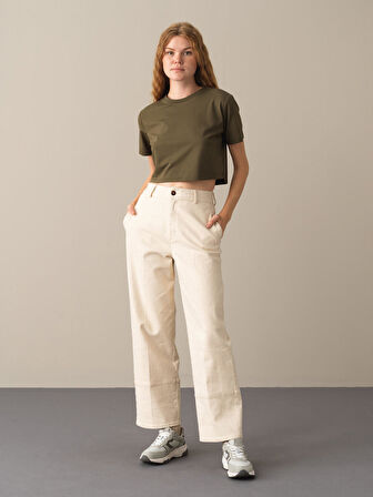 Xint Haki Regular Fit Modal Basic Crop