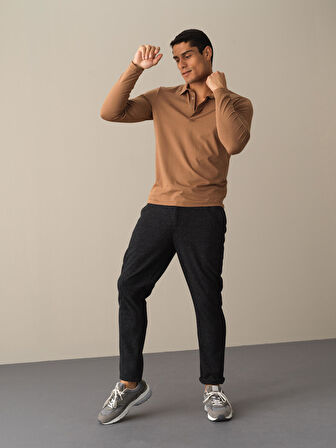 Xint Camel Slim Fit Modal Basic Tişört