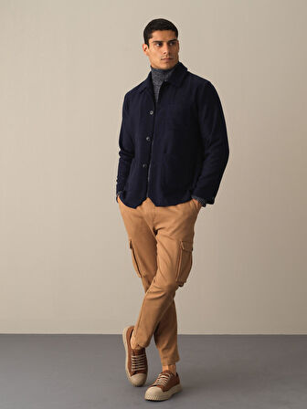 Xint Lacivert Regular Fit Cepli Ceket