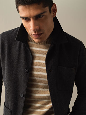 Xint Antrasit Regular Fit Cepli Ceket