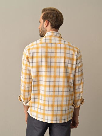 Xint Sarı Cepli Ekose Gömlek