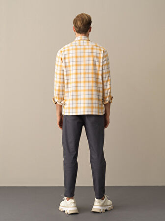 Xint Sarı Cepli Ekose Gömlek