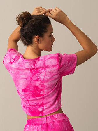 Xint Fuşya Pamuklu Regular Fit Tişört