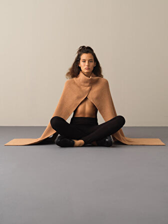 Xint Camel Regular Fit Yünlü Pelerin