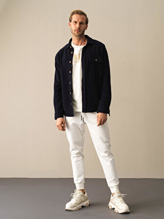 Xint Lacivert Fit Cepli Gömlek Ceket