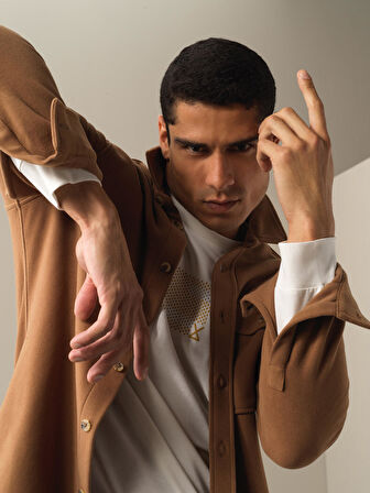 Xint Camel Fit Cepli Gömlek Ceket