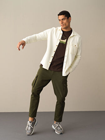 Xint Ekru Fit Cepli Gömlek Ceket