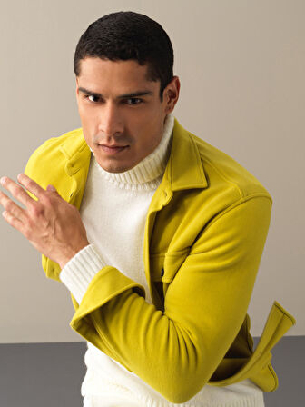 Xint Sarı Fit Cepli Gömlek Ceket