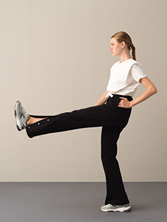 Xint Siyah Regular Fit Sweat Pantolon