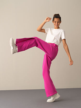Xint Fuşya Regular Fit Sweat Pantolon