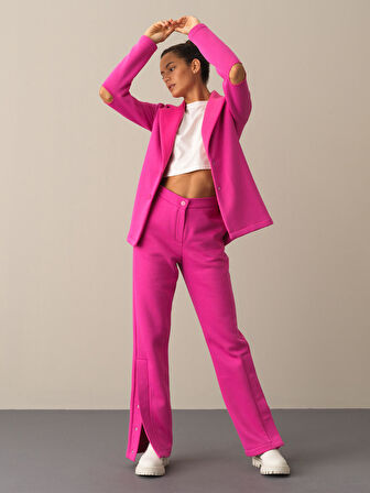 Xint Fuşya Pamuklu Regular Fit Ceket