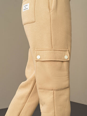 Xint Bej Kargo Cep Sweat Pantolon