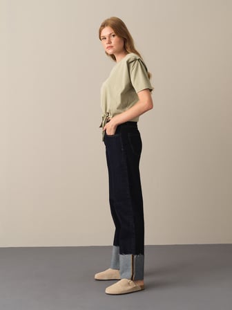 Xint Yeşil Oversize Vatkalı Tişört