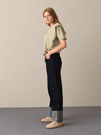 Xint Yeşil Oversize Vatkalı Tişört