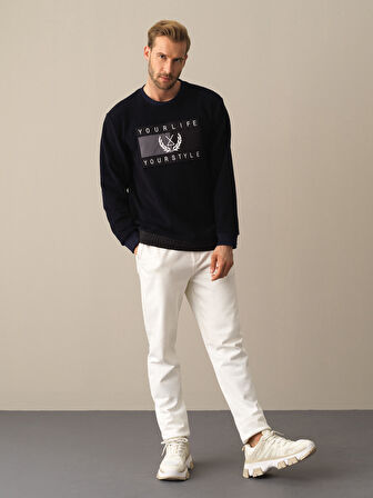 Xint Lacivert Regular Fit Polar Sweatshirt