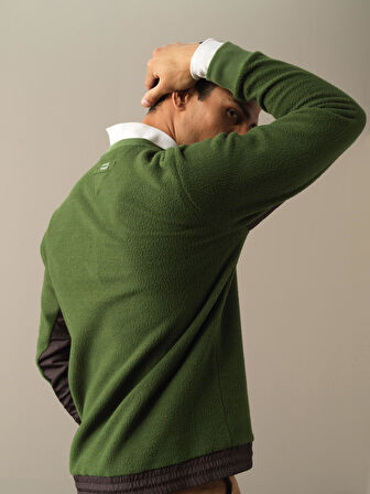 Xint Yeşil Regular Fit Polar Sweatshirt