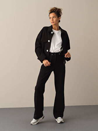 Xint Siyah Oversize Sweat Pantolon