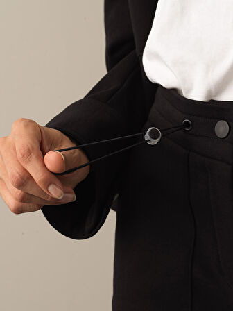 Xint Siyah Oversize Sweat Pantolon