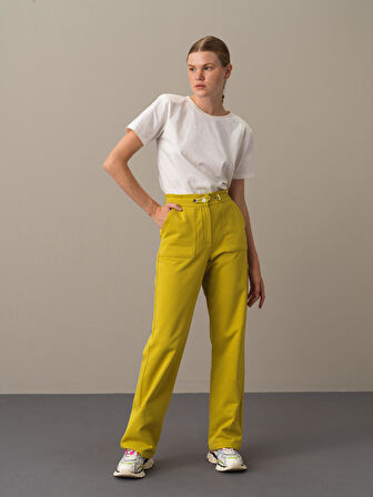 Xint Sarı Oversize Sweat Pantolon