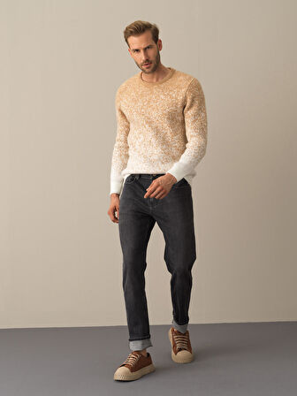 Xint Gri Pamuklu Slim Fit Denim Pantolon