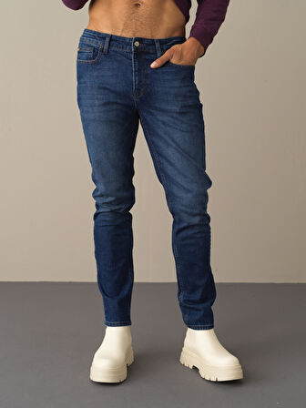 Xint Mavi Pamuklu Slim Fit Denim Pantolon