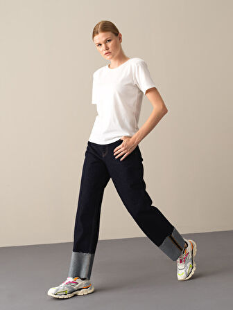 Xint Beyaz Regular Fit Vatkalı Tişört