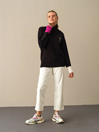 Xint Siyah Big Oversize Kazak