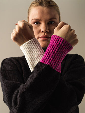 Xint Siyah Big Oversize Kazak