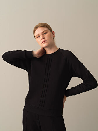 Xint Siyah Regular Fit Sweatshirt