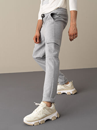 Xint Gri Regular Fit Kargo Cep Pantolon